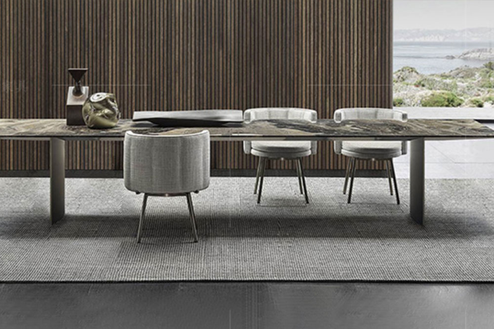 (Official website points goods) Italy natural marble dining table Seine luxury stone slab